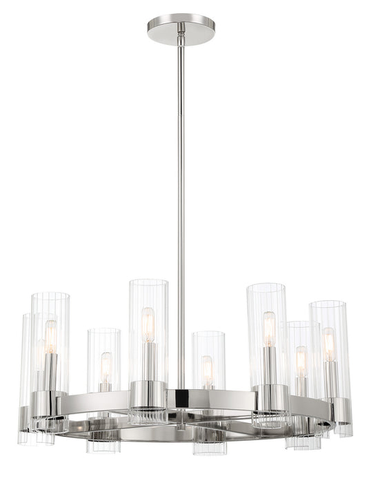 Minka-Lavery 3898-613 Vernon Place Eight Light Chandelier, Polished Nickel Main Image.jpg