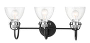 Minka-Lavery 3363-572 Monico Three Light Bath, Coal w/Polished Nickel Highlights Main Image.jpg