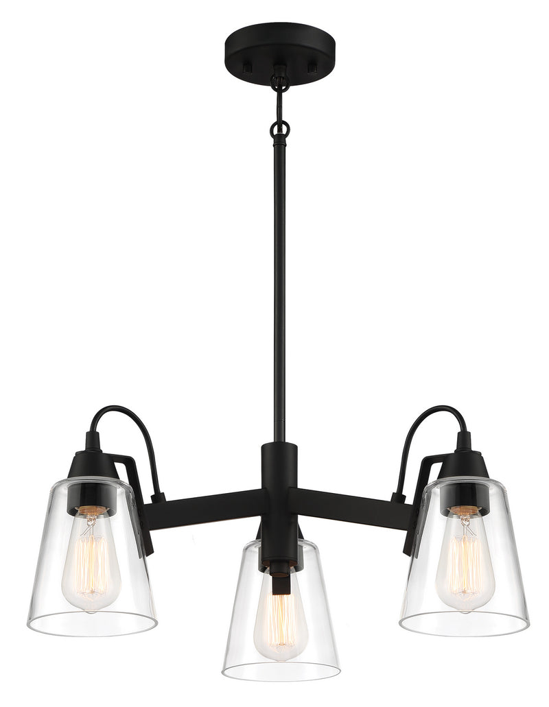 Minka-Lavery 3993-66A Beckonridge Three Light Chandelier, Coal Main Image.jpg