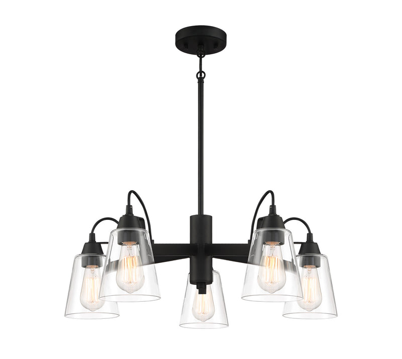Minka-Lavery 3995-66A Beckonridge Five Light Chandelier, Coal Main Image.jpg