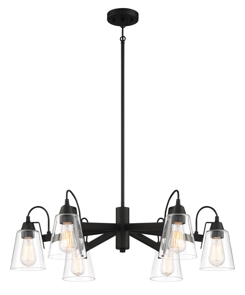 Minka-Lavery 3996-66A Beckonridge Six Light Chandelier, Coal Main Image.jpg