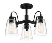 Minka-Lavery 3997-66A Beckonridge Three Light Semi Flush Mount, Coal Main Image.jpg
