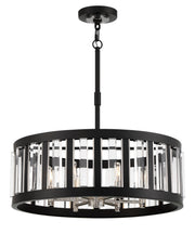 Minka-Lavery 5495-729 Majestic Splendor Six Light Pendant, Sand Coal And Polished Nickel Main Image.jpg