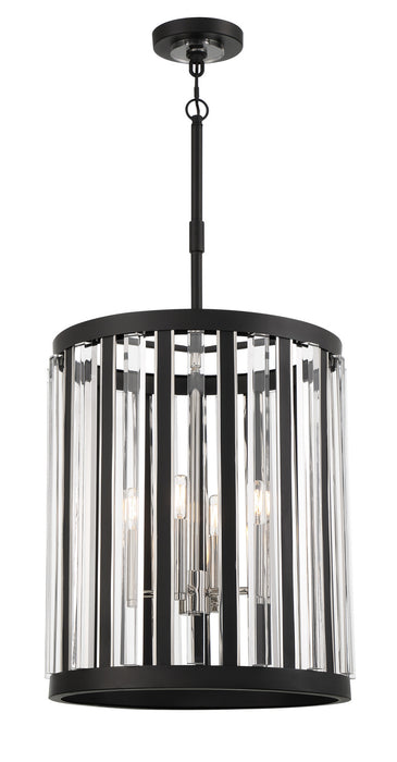 Minka-Lavery 5497-729 Majestic Splendor Four Light Pendant, Sand Coal And Polished Nickel Main Image.jpg