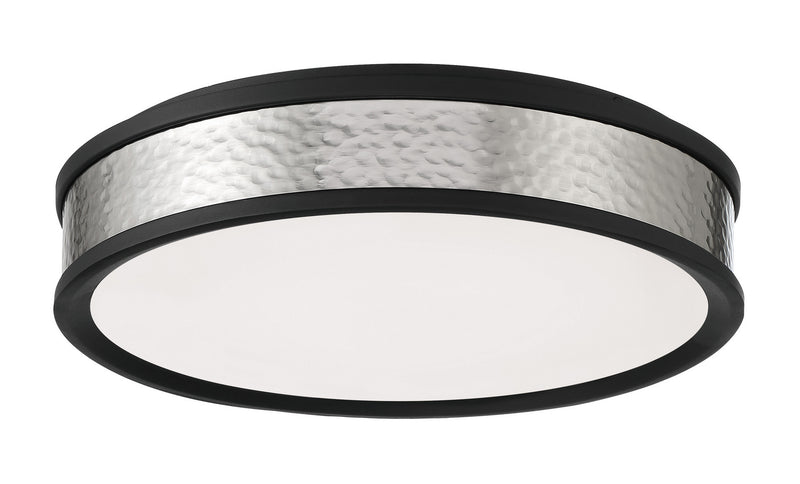 Minka-Lavery 717-2-691-L LED Flush Mount, Coal With Brushed Nickel Main Image.jpg