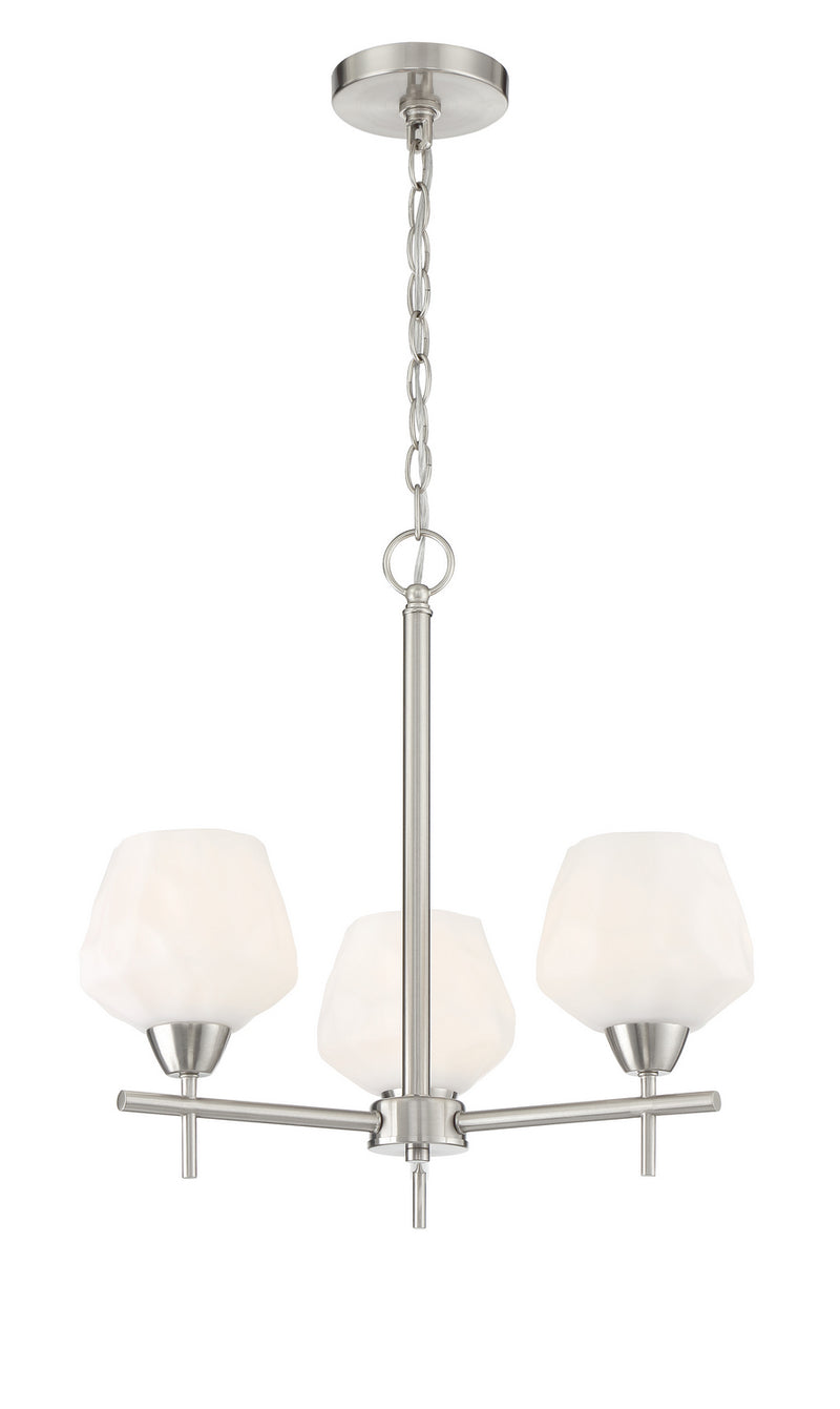 Minka-Lavery 2173-84 Camrin Three Light Chandelier, Brushed Nickel Main Image.jpg