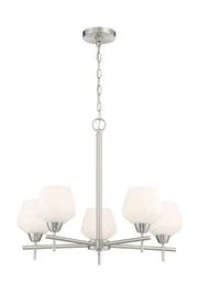 Minka-Lavery 2175-84 Camrin Five Light Chandelier, Brushed Nickel Main Image.jpg