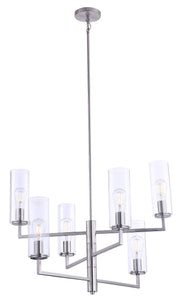 Minka-Lavery 4046-84 Acacia Six Light Chandelier, Brushed Nickel Main Image.jpg