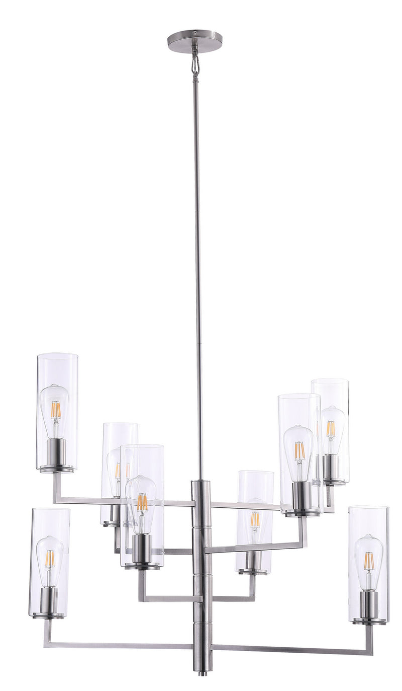 Minka-Lavery 4048-84 Acacia Eight Light Chandelier, Brushed Nickel Main Image.jpg