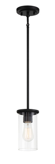 Minka-Lavery 4090-66A Haisley One Light Pendant / Semi Flush, Coal Main Image.jpg