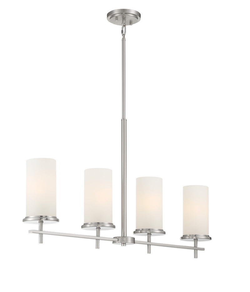 Minka-Lavery 4097-84 Haisley Four Light Island Pendant, Brushed Nickel Main Image.jpg