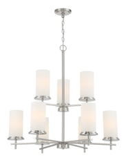 Minka-Lavery 4099-84 Haisley Nine Light Chandelier, Brushed Nickel Main Image.jpg