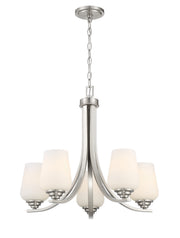Minka-Lavery 4925-84 Shyloh Five Light Chandelier, Brushed Nickel Main Image.jpg