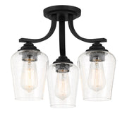 Minka-Lavery 4926-66A Shyloh Three Light Semi Flush / Chandelier, Coal Main Image.jpg