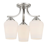Minka-Lavery 4926-84 Shyloh Three Light Semi Flush / Chandelier, Brushed Nickel Main Image.jpg