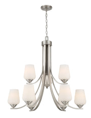 Minka-Lavery 4929-84 Shyloh Nine Light Chandelier, Brushed Nickel Main Image.jpg