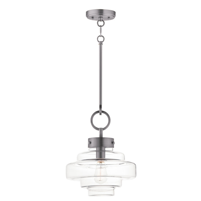 Maxim 11122CLSN Harbor One Light Pendant, Satin Nickel Main Image.jpg