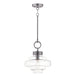 Maxim 11122CLSN Harbor One Light Pendant, Satin Nickel Main Image.jpg