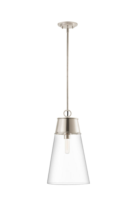 Z-Lite 2300P12-PN Wentworth One Light Pendant, Polished Nickel Main Image.jpg