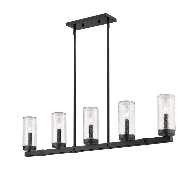 Z-Lite 589-5L-BK Marlow Five Light Outdoor Linear, Matte Black Main Image.jpg