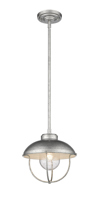 Z-Lite 590P-GV Ansel One Light Outdoor Pendant, Galvanized Main Image.jpg