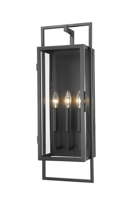 Z-Lite 598B-BK Lucian Three Light Outdoor Wall Sconce, Black Main Image.jpg