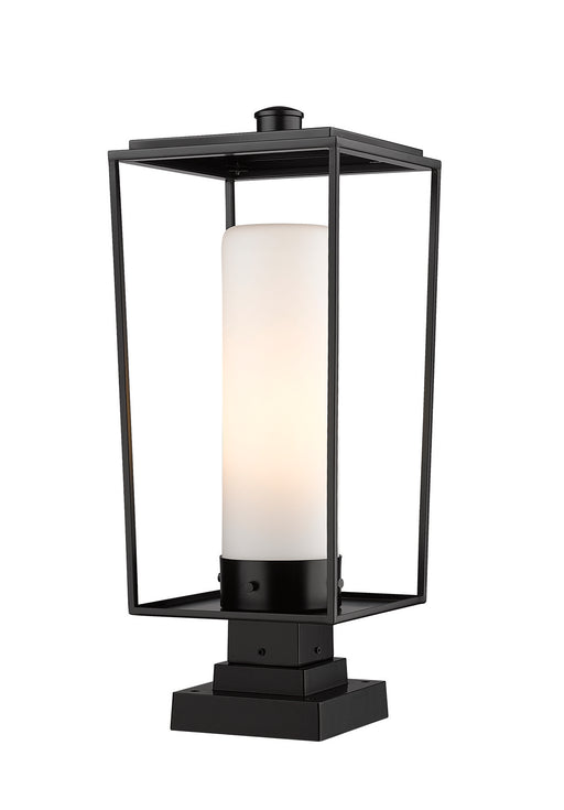 Z-Lite 595PHBS-SQPM-BK Sheridan One Light Outdoor Pier Mount, Black Main Image.jpg