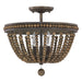 Capital Lighting 9A122A Three Light Semi-Flush Mount, Tobacco