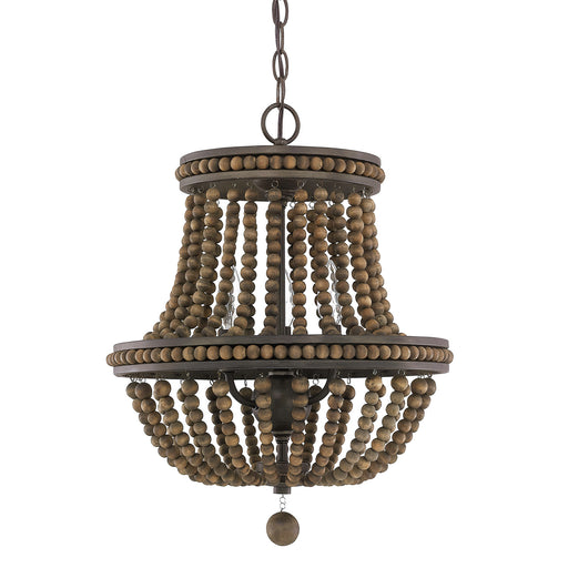 Capital Lighting 9A123A Three Light Chandelier, Tobacco