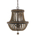 Capital Lighting 9A123A Three Light Chandelier, Tobacco