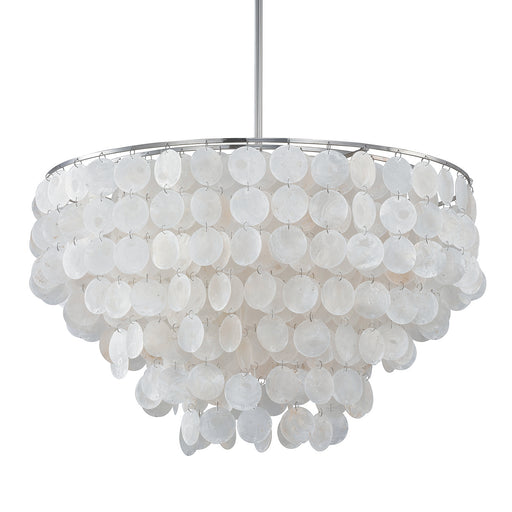 Capital Lighting 9A175A Six Light Pendant, Polished Nickel