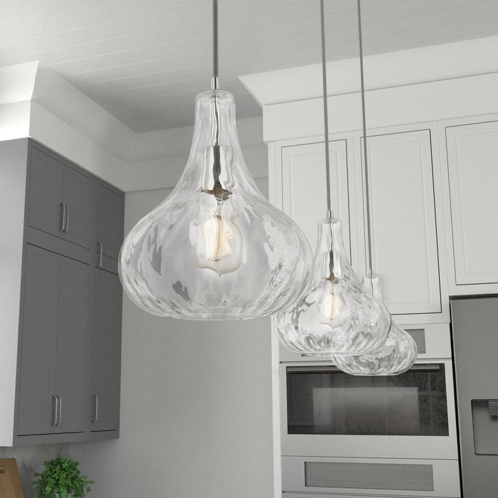 Capital Lighting 9B239A One Light Pendant, Polished Nickel (4)