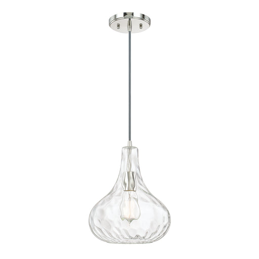 Capital Lighting 9B239A One Light Pendant, Polished Nickel