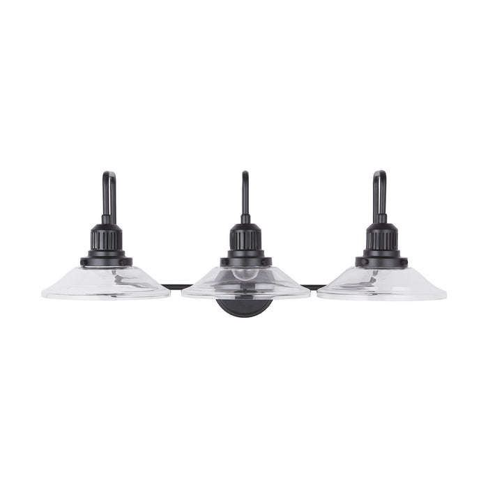 Capital Lighting 9D318A Three Light Vanity, Matte Black