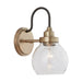 Capital Lighting 9D320A One Light Wall Sconce, Aged Brass and Black