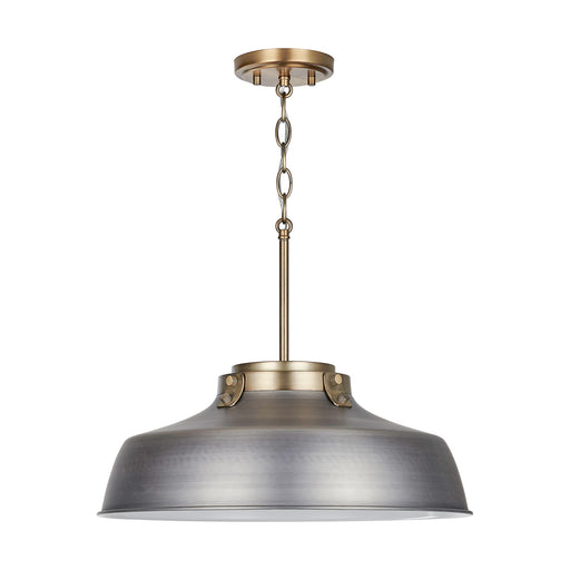 Capital Lighting 9D329A One Light Pendant, Antique Nickel