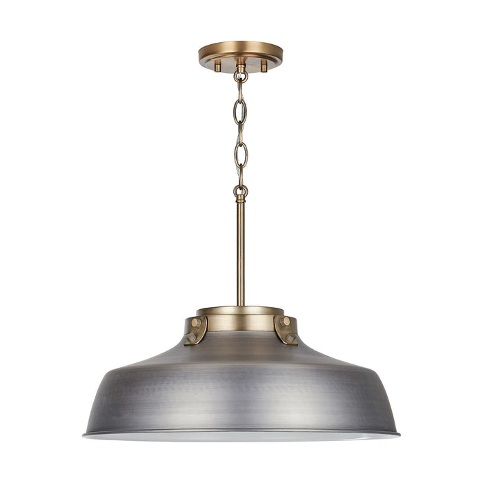 Capital Lighting 9D329A One Light Pendant, Antique Nickel