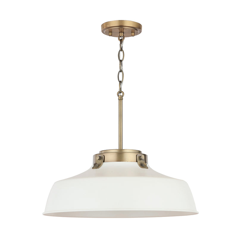 Capital Lighting 9D330A One Light Pendant, Warm White