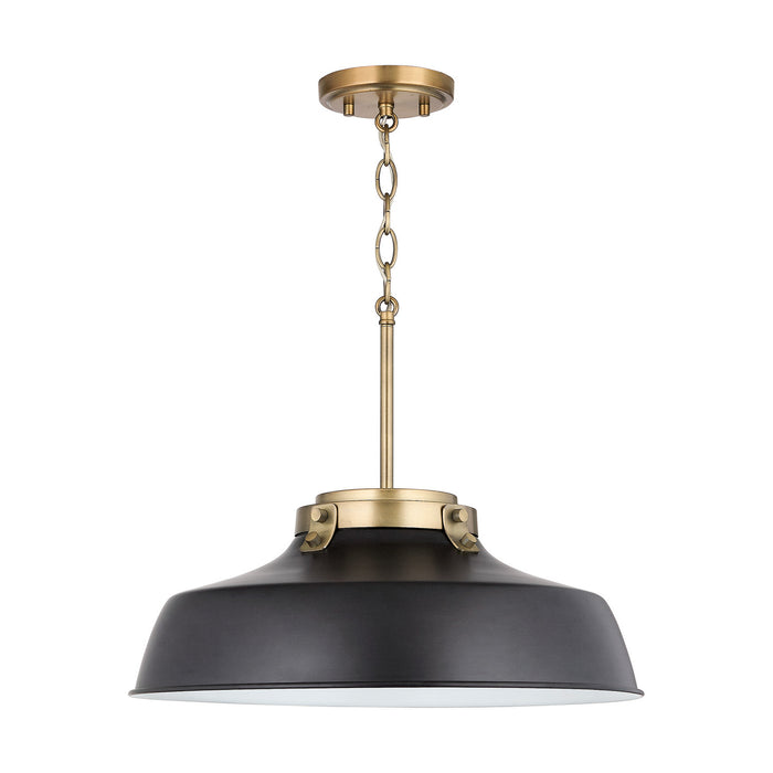 Capital Lighting 9D331A One Light Pendant, Matte Black