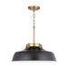Capital Lighting 9D331A One Light Pendant, Matte Black