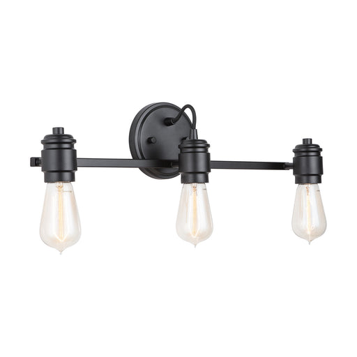 Capital Lighting 9D343A Three Light Vanity, Matte Black