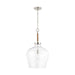 Capital Lighting 9F371A One Light Pendant, Polished Nickel