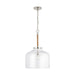 Capital Lighting 9F373A One Light Pendant, Polished Nickel
