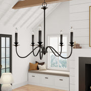 Capital Lighting 9F375A Five Light Chandelier, Matte Black (6)