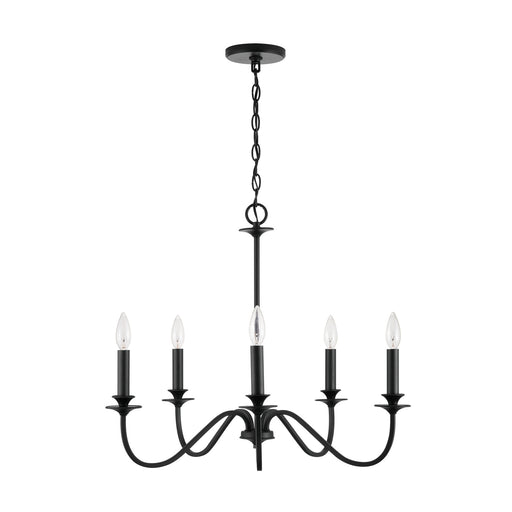 Capital Lighting 9F375A Five Light Chandelier, Matte Black