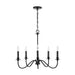 Capital Lighting 9F375A Five Light Chandelier, Matte Black