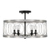 Capital Lighting AA1002BT Four Light Semi-Flush Mount, Black Tie