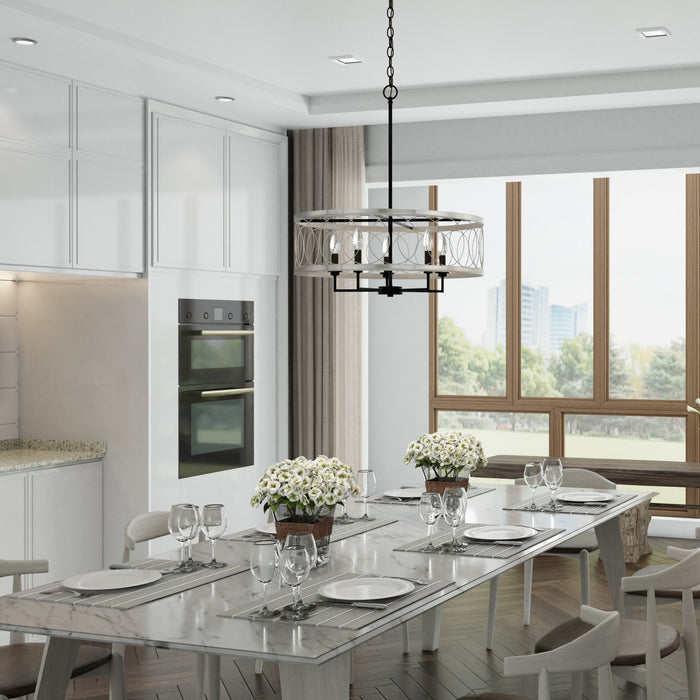 Capital Lighting AA1003BT Four Light Pendant, Black Tie (5)