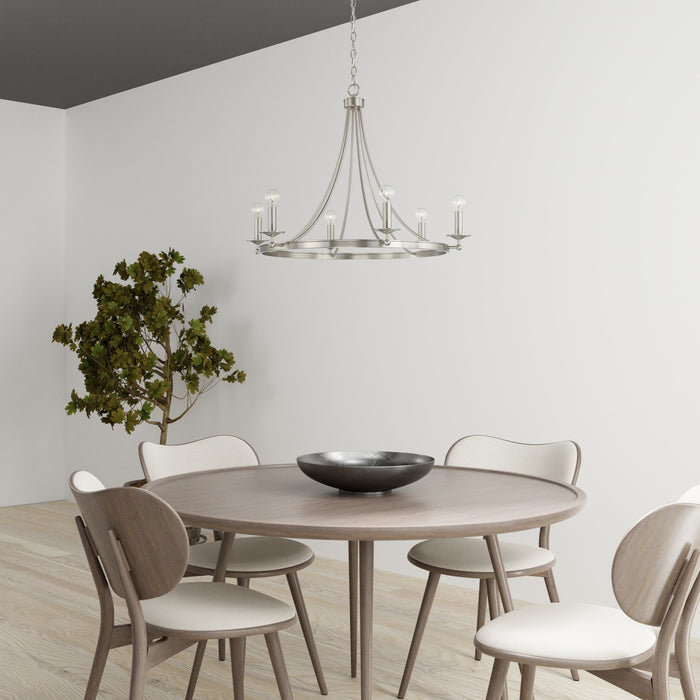 Capital Lighting AA1005BN Six Light Chandelier, Brushed Nickel (5)