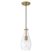 Capital Lighting AA1006AD One Light Pendant, Aged Brass